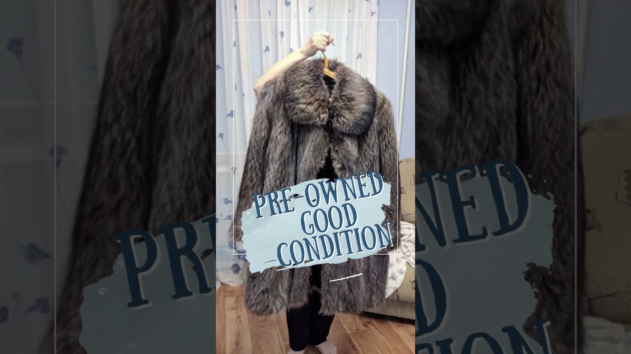Real raccoon coat Grey #furcoat #raccooncoat #preowned #usedclothing