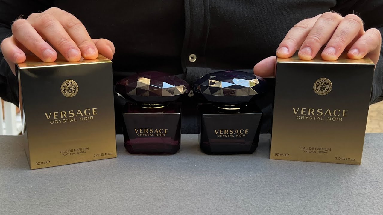 Fake vs Real Versace Crystal Noir EDP Perfume 90 ml