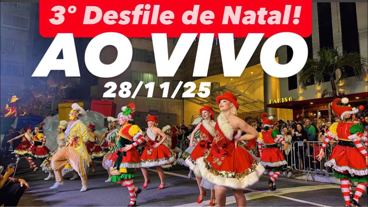 Balne&aacute;rio Cambori&uacute; AO VIVO  3&ordm; Desfile de Natal Hoje 28/11/25