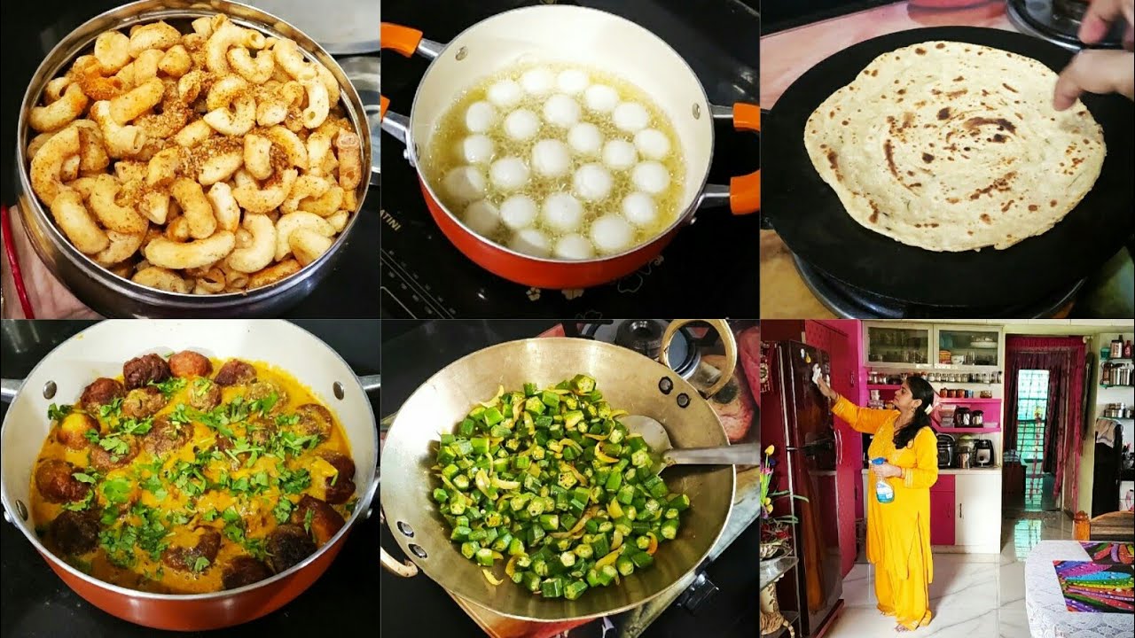 BREAKFAST CLEANING EVENING SNACK DINNER FULLDAY ROUTIN, MALAI KOFTA, LACHA PARATHA, MACARONI KURKURE