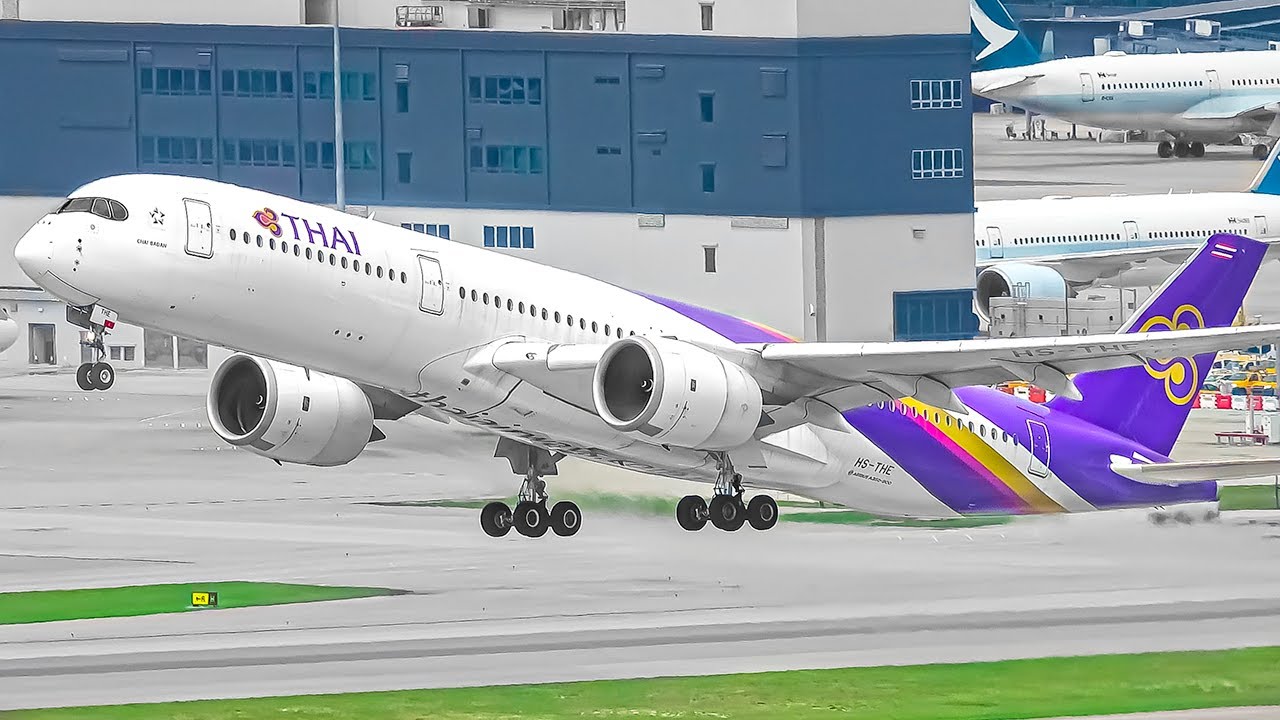30 MINS of Plane Watching ✈️ Hong Kong Airport 🇭🇰
