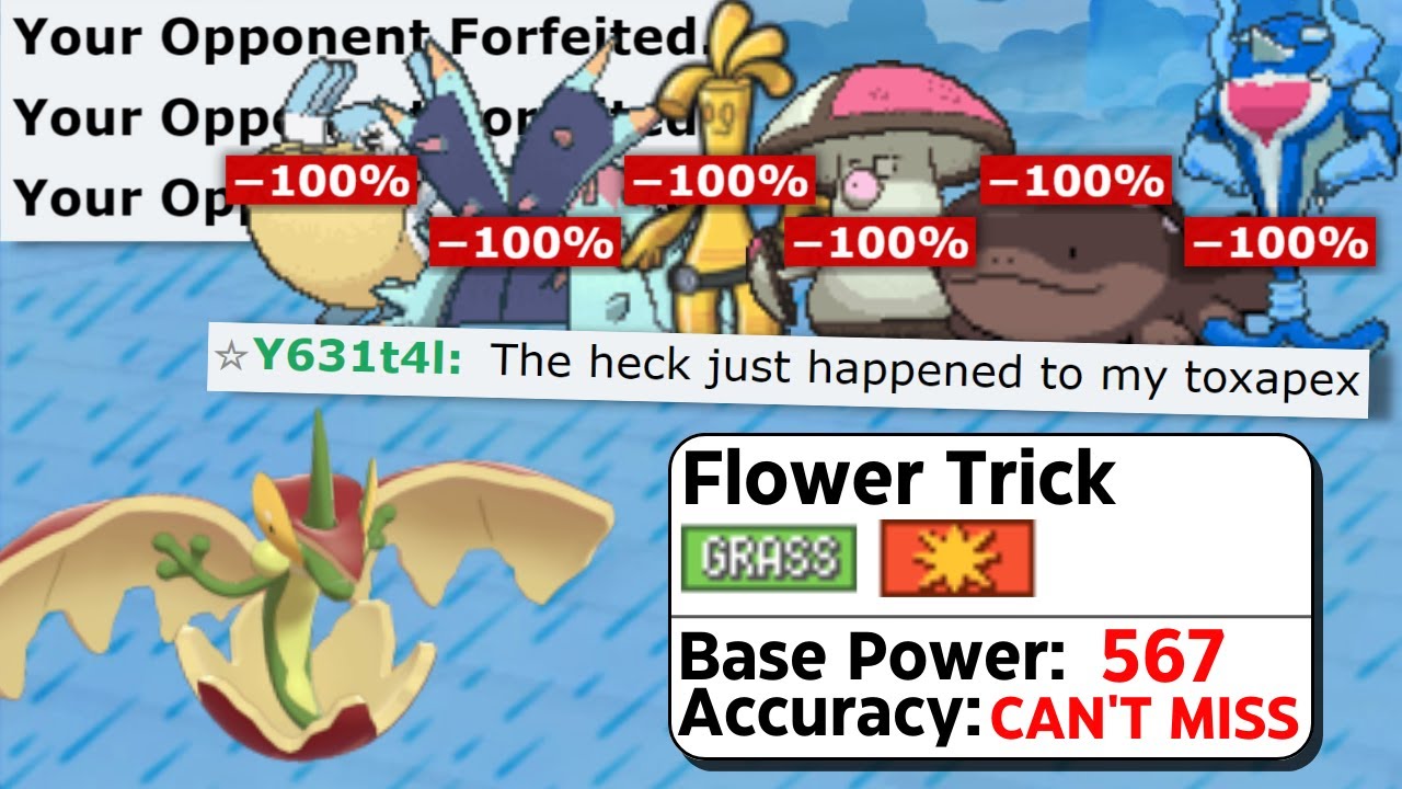 FLOWER TRICK HUSTLE FLAPPLE = INSTANT FORFEITS | POKEMON SHOWDOWN STABmons