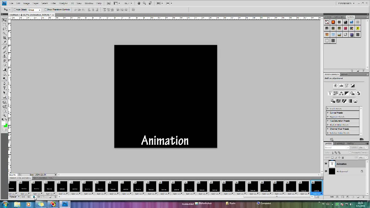 Photoshop CS4: How to work with animation