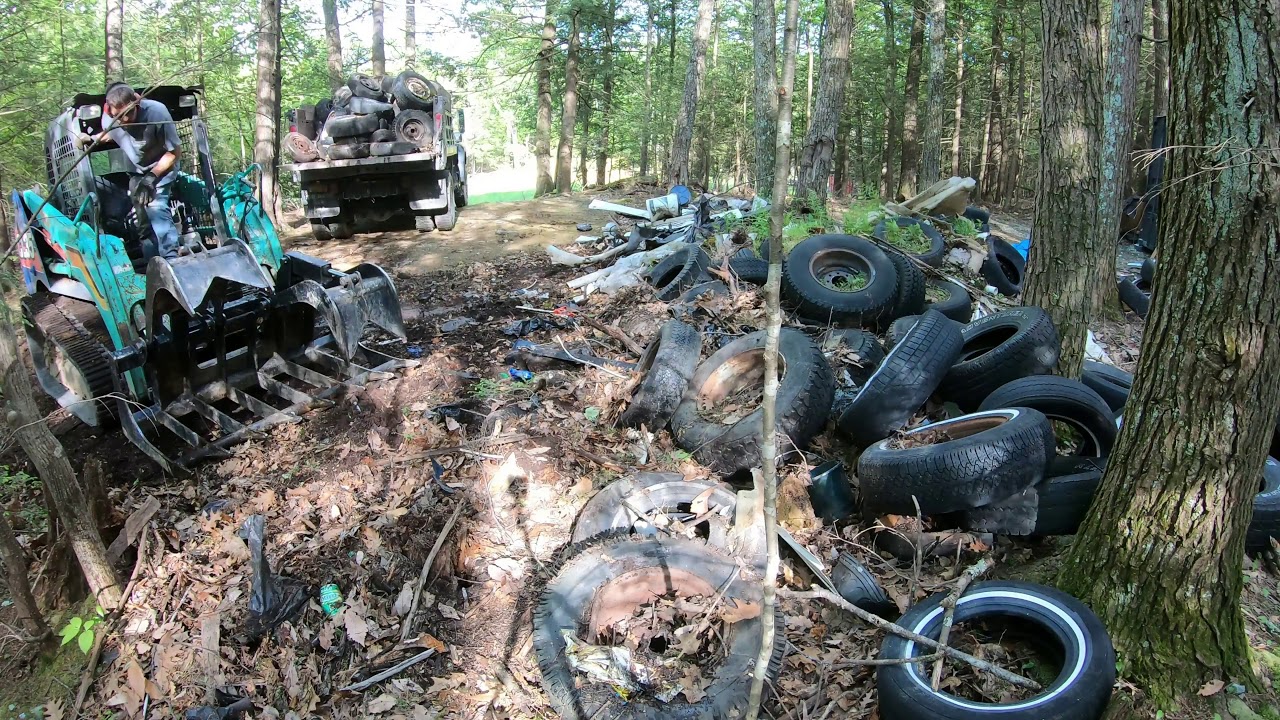 Cleaning up a tire dump