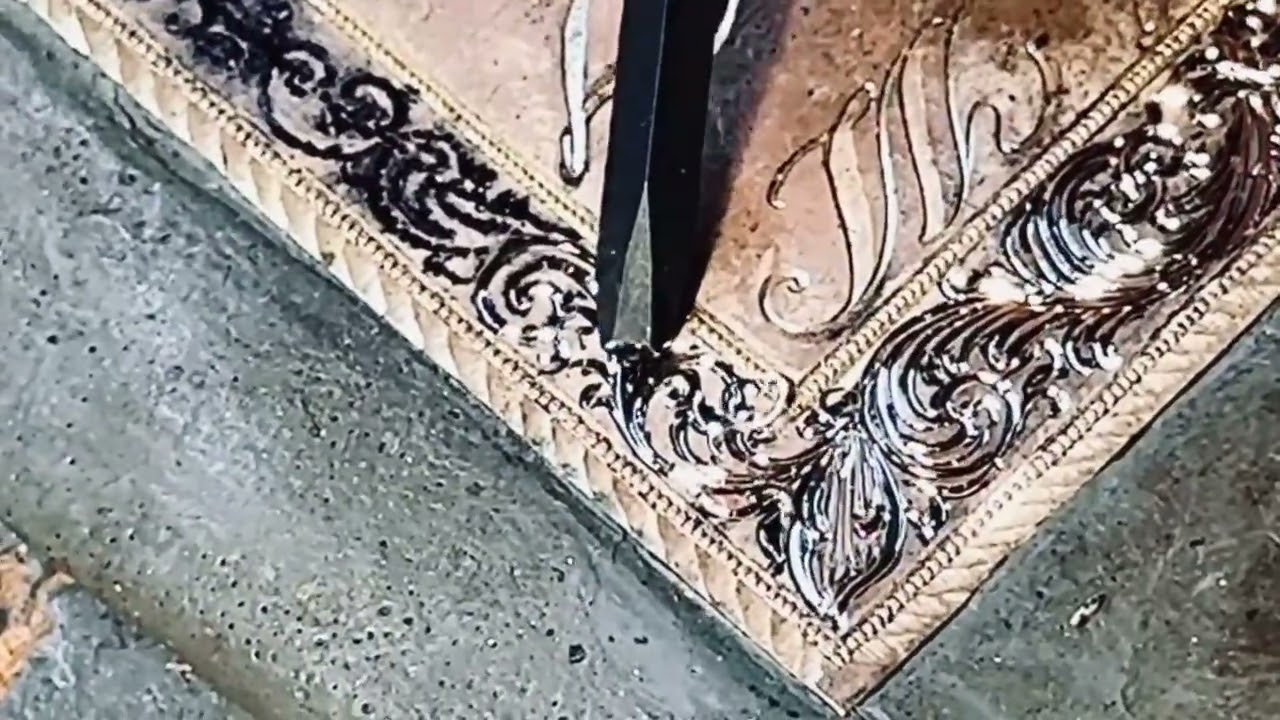 【 Edwardian Script No.22 frame engraving 】Hand Engraving  彫金 彫刻