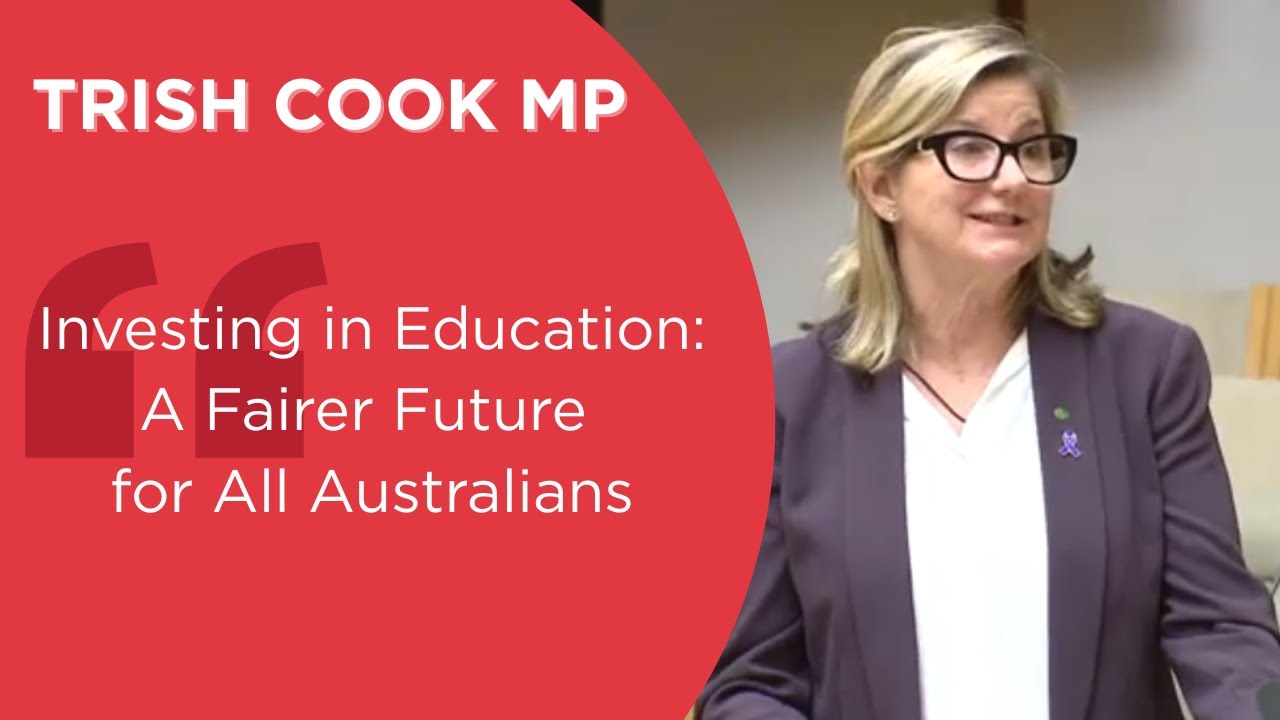 Trish Cook MP- Appropriations Education