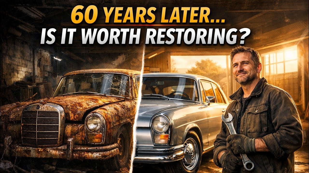 Abandoned 1960s Mercedes Restored After 60 Years – Full Transformation!
