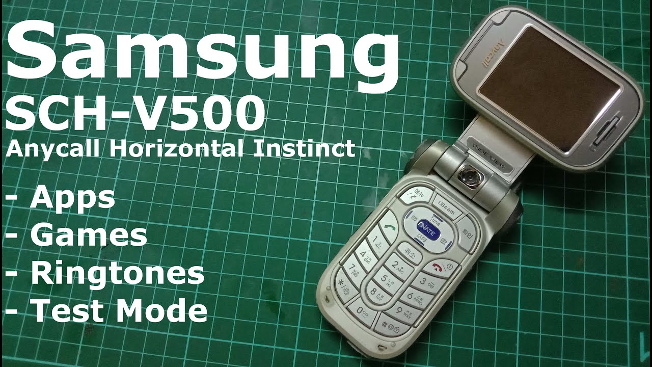 Samsung Anycall SCH-V500 apps, games, ringtones, test mode
