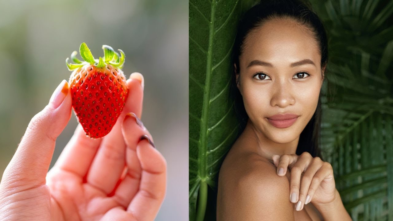 Get clear glowing skin overnight with strawberry face masks _ 3 ways  🍓🍓