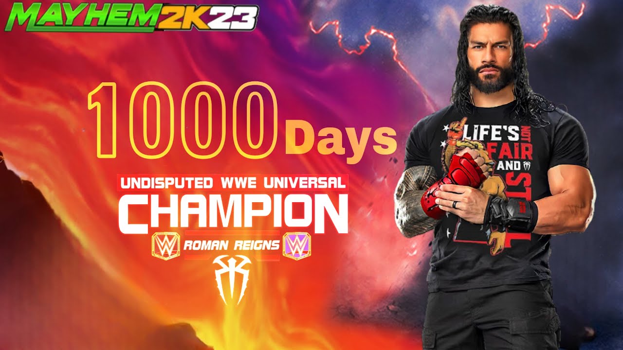 1000 Days of Tribal Titan Roman Reigns campaign Event WWE MAYHEM