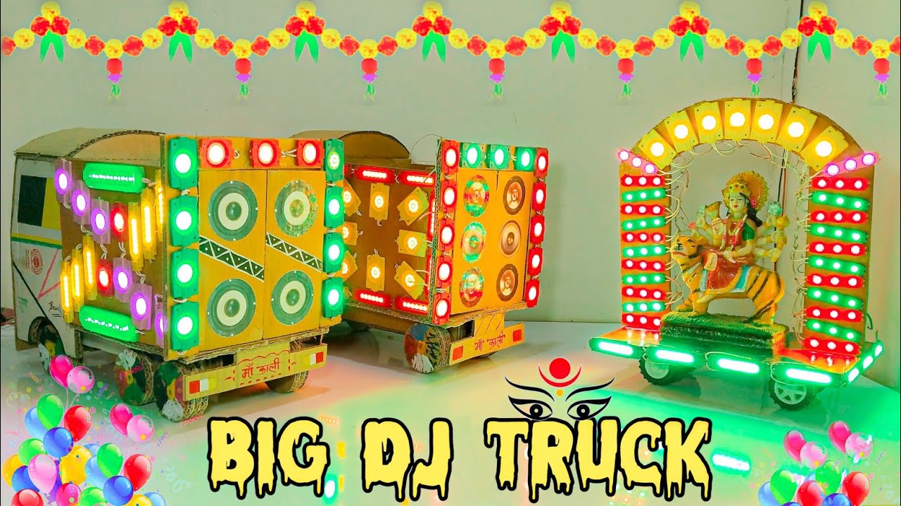 New Radha Krishna Pooja Road Light Dj Loading Truck | Kaali Durga Pooja Visarjan Big Dj Truck