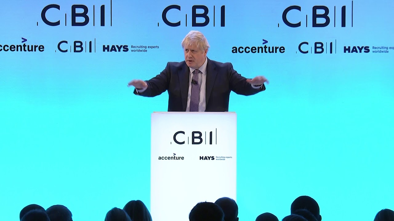CBI Annual Conference 2019. The Prime Minister, Boris Johnson - Political Keynote