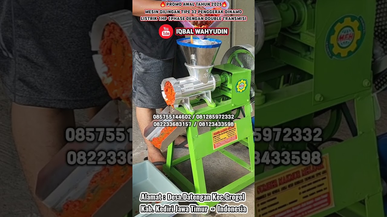 MESIN GILINGAN CABE MERAH GILING BUMBU BASAH TOMAT KACANG SAMBAL PECEL PENGGILING SAOS SAMBAL