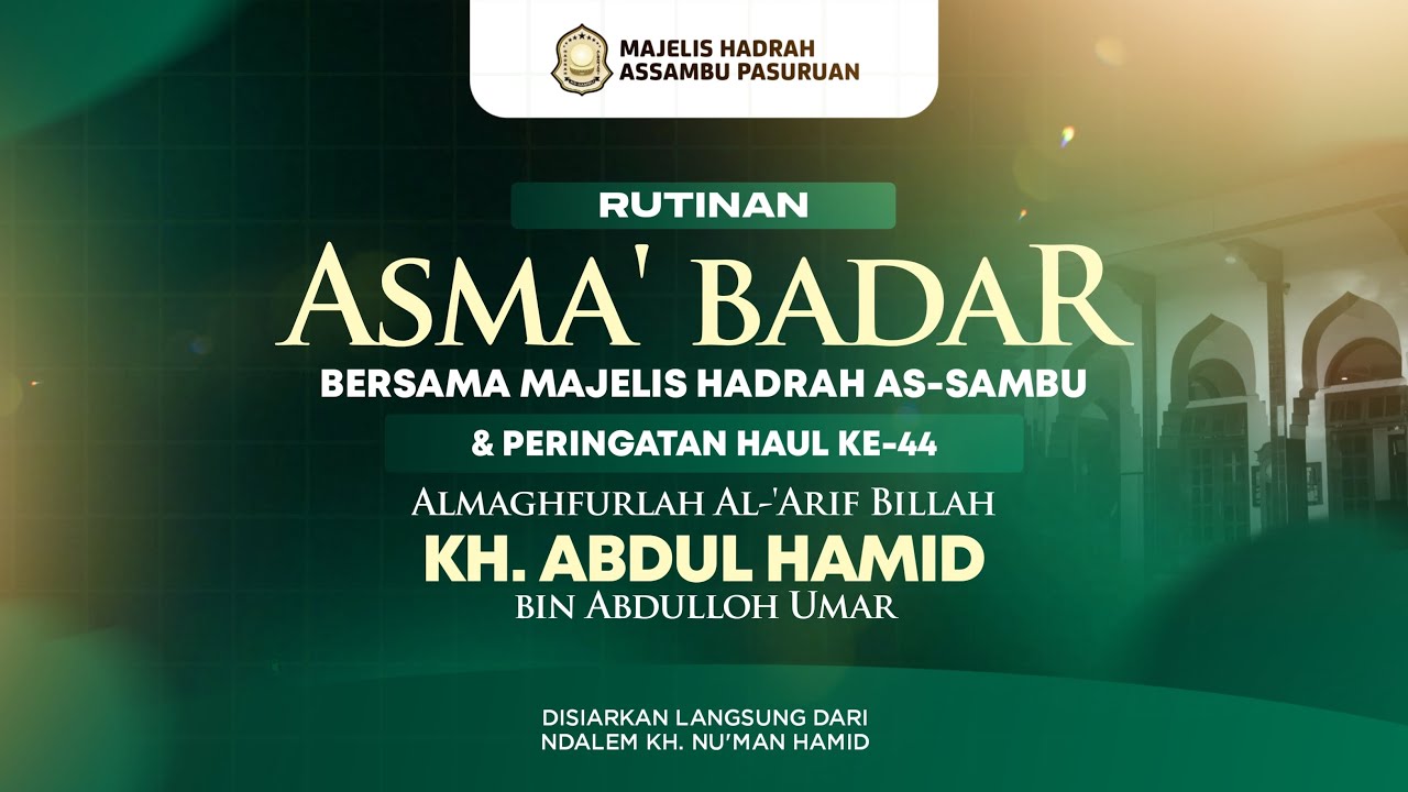🔴[LIVE] PEMBACAAN MAULID SIMTUDHUROR & HAUL KE-44 AL MAGHFURLAH KH. ABDUL HAMID BIN ABDULLAH UMAR