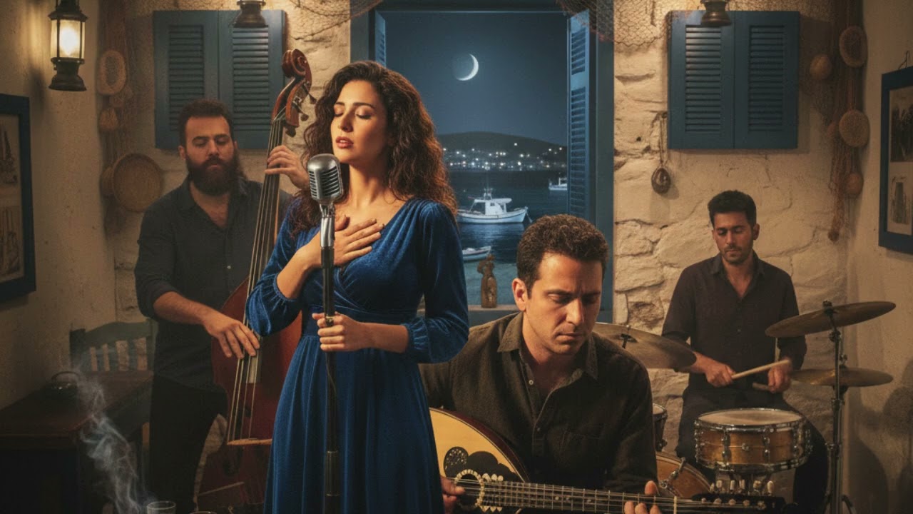 Greek Jazz Instrumental | Rembetiko-Inspired Bouzouki & Bass | Cinematic Aegean Night (2026)