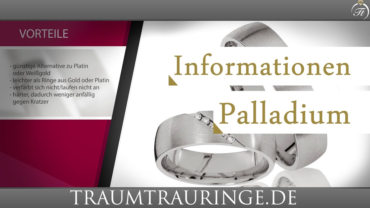Trauringe aus Palladium - TraumTrauringe.de