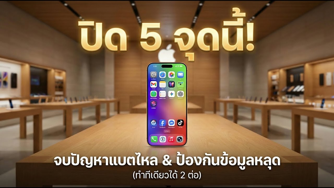 ปิด 5 จุดนี้! จบปัญหาแบตไหล & ป้องกันข้อมูลหลุด ทำทีเดียวได้ 2 ต่อ