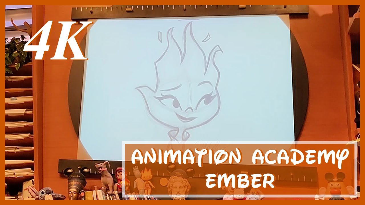 [June 2023]✍🏼 Learn to draw Elementals Ember at Disney's California Adventure Animation Academy - 4K