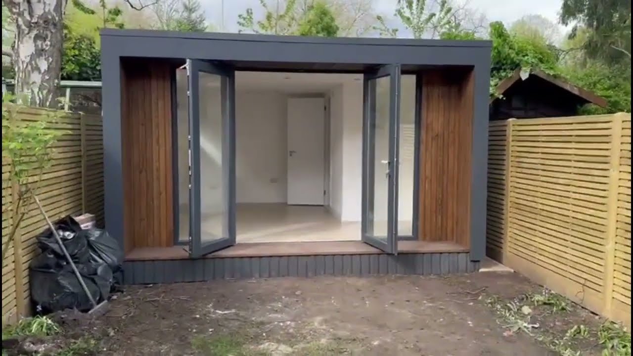 We installed garden room with fully functional bathroom in tight conditions