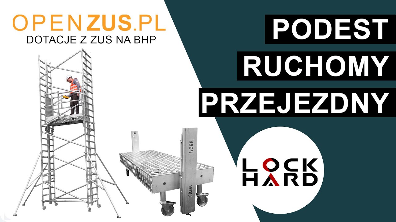 Kup z dotacji ZUS na BHP! Lockhard: podest ruchomy przejezdny typu AluLift 🏗️