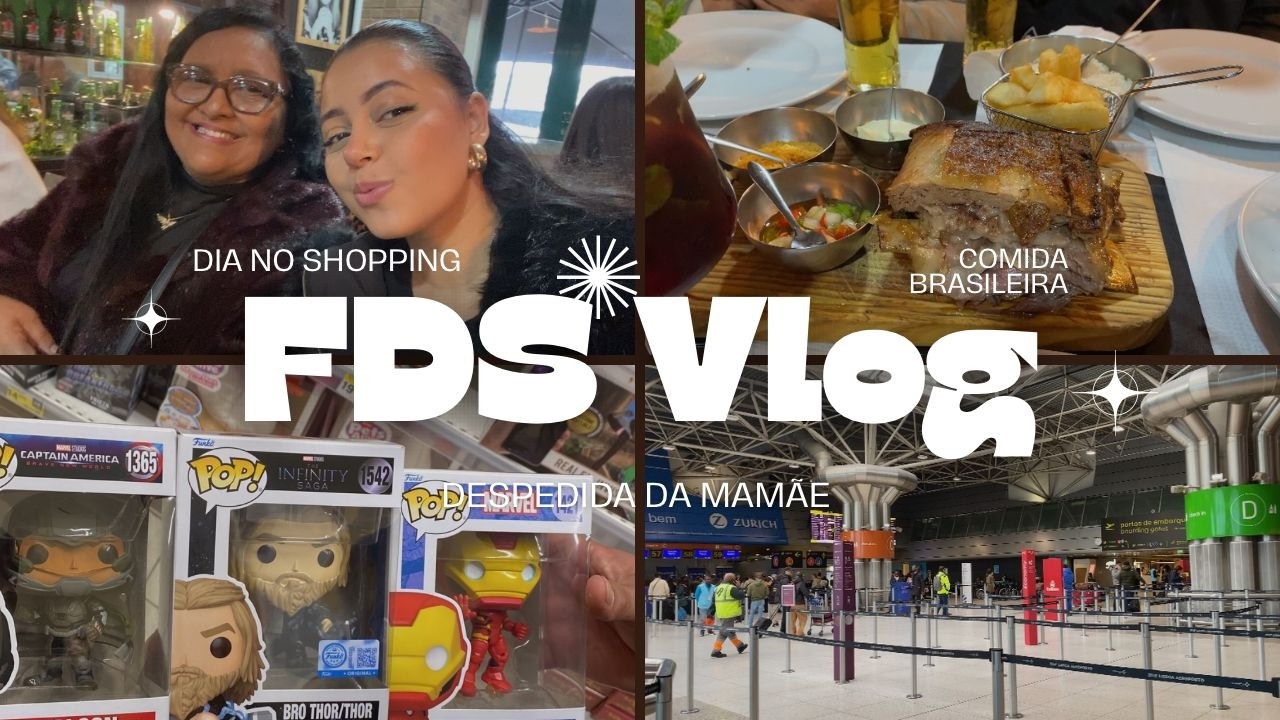 Último Dia da Minha Mãe em Portugal 🇵🇹🥹 | Shopping, Almoço Brasileiro e Despedida no Aeroporto.