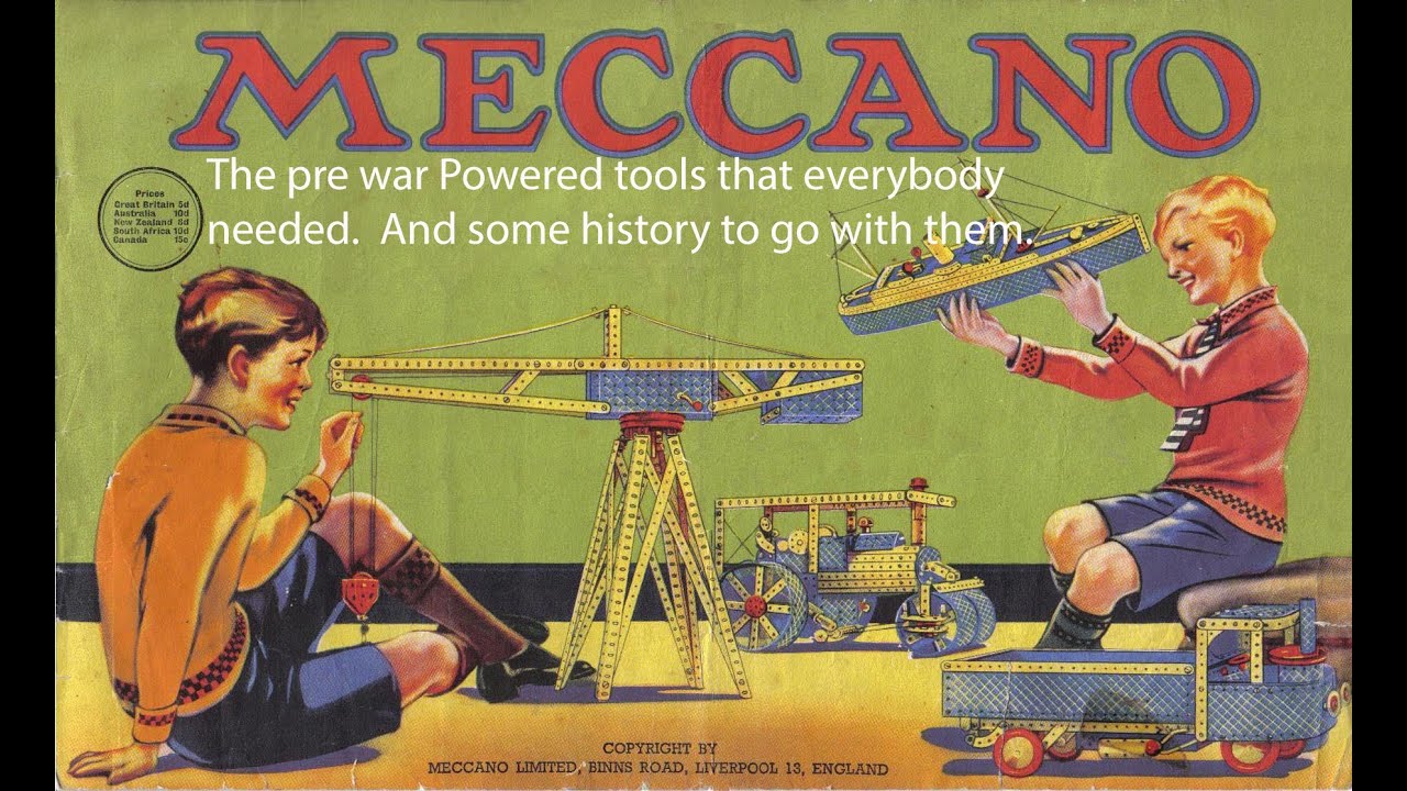 A 1930s Meccano workshop, in pre-WWII Blue and Gold