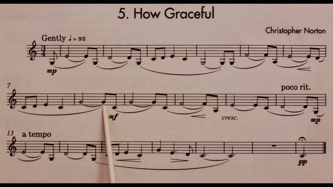 5 How Graceful piano accompaniment at rehearsal speed