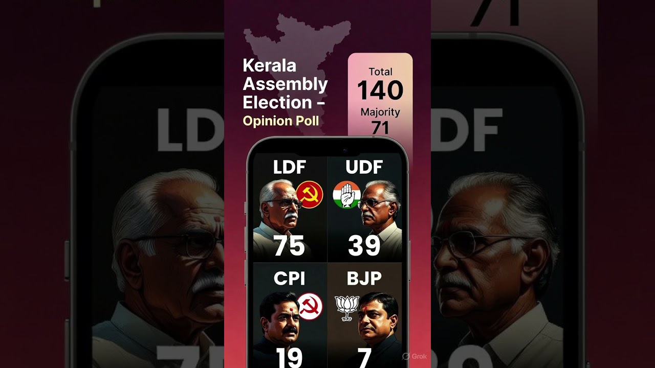 Kerala assembly election new opinion poll #keralapolitics #bjpkerala #opinionpoll #ldfvsudf #bjp