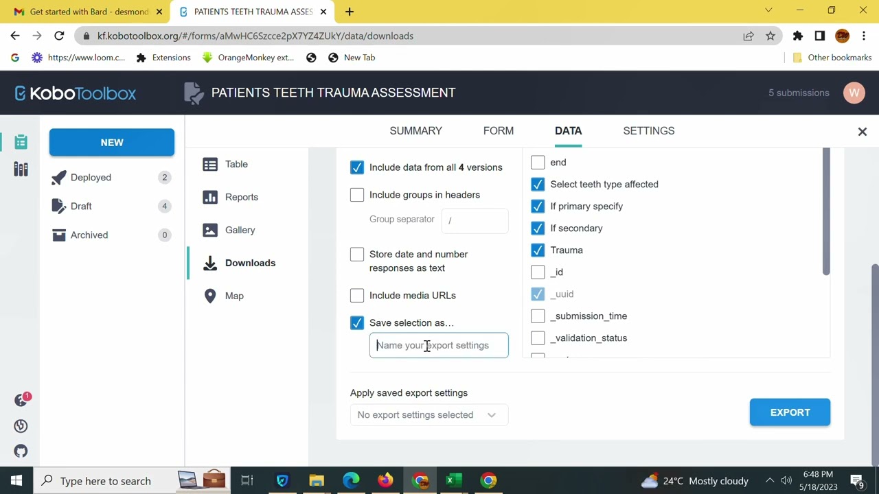 HOW TO LINK KOBOTOOLBOX TO GOOGLE SHEET