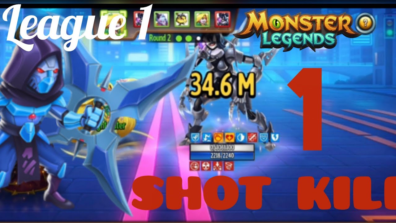 ONE SHOT KILL | LEAGUE 1 FUGITIVE | DAKUABENJA | MONSTER LEGENDS 