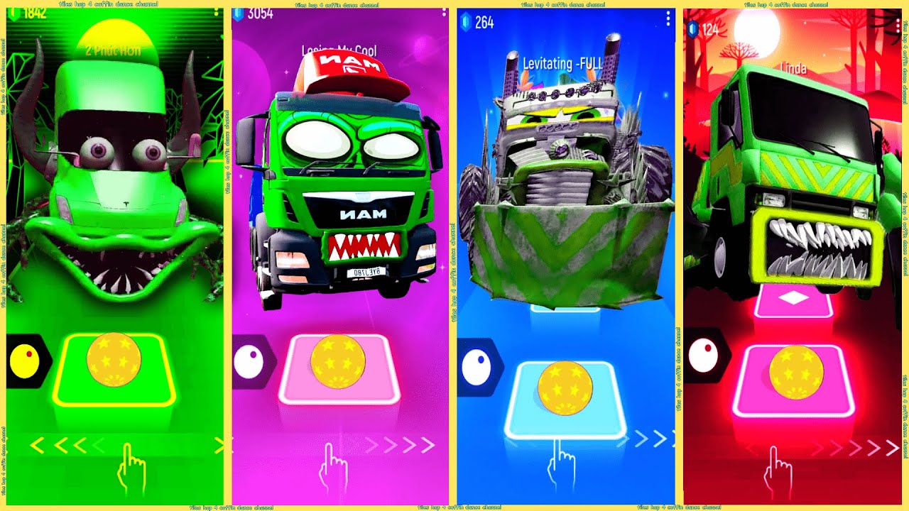 coffin dance - Tesla truck eater 🆚 Tow truck eater 🆚 Apocalypse truck 🆚 Truck man zombie | Tiles HOP