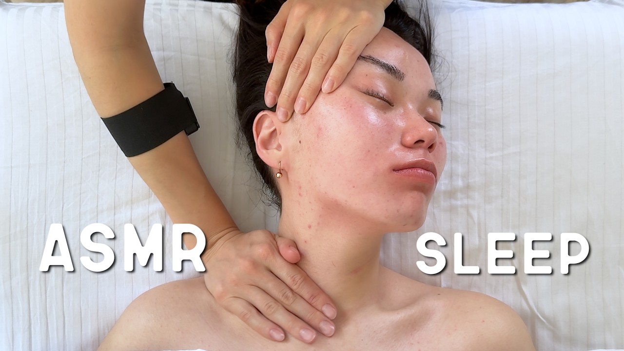 Расслабляюсь так, словно это сон 😴 Настоящий массаж лица и уход за кожей ASMR