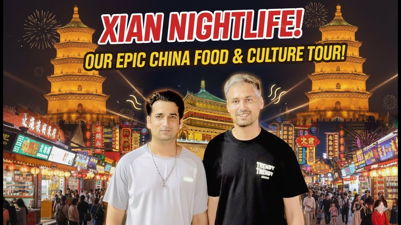 Xi’an Night Walk: Giant Wild Goose Pagoda & 大唐不夜城 Lights