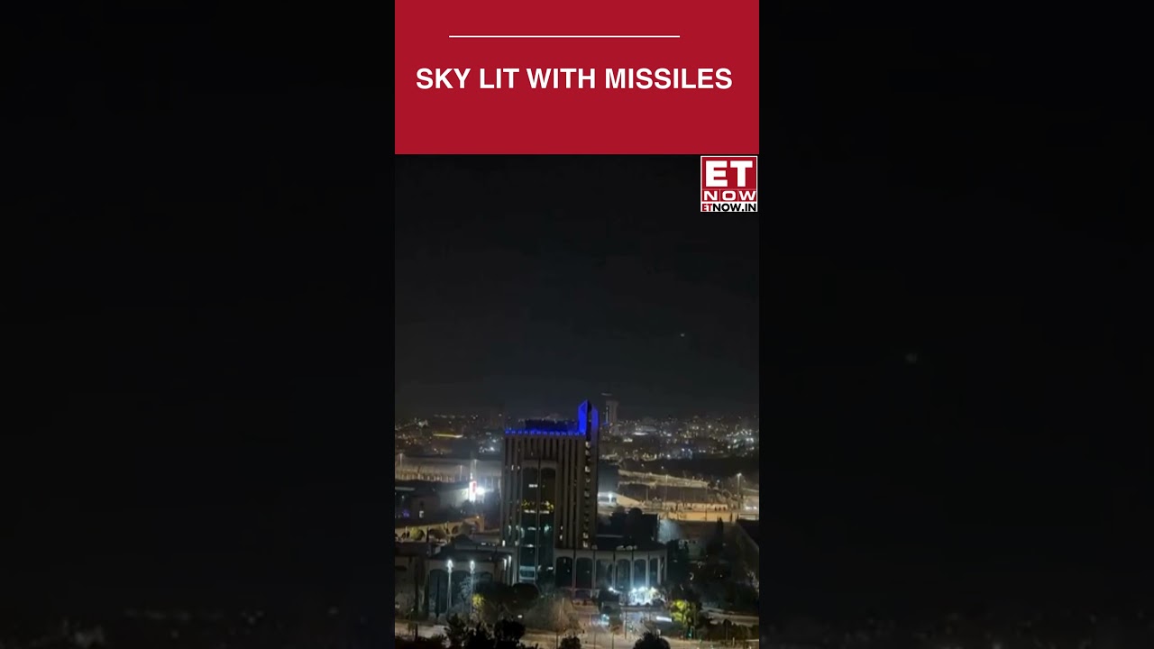 Tense Moments in Jerusalem Sky as Iranian Missiles Trigger Sirens | Breaking News | ET Now #shorts