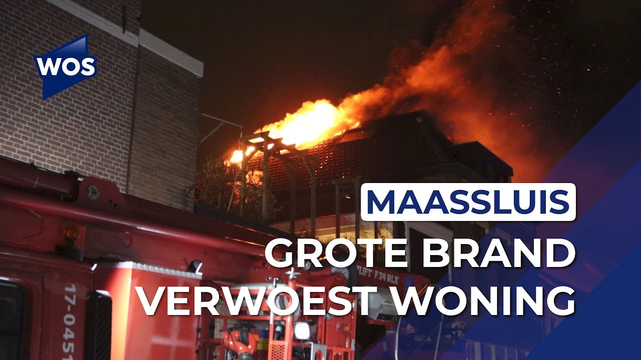 Dakbrand verwoest woning in Maassluis
