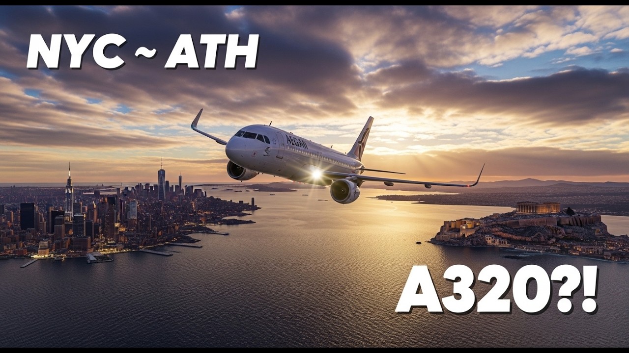 NYC → Athens | Aegean A320 | Microsoft Flight Simulator
