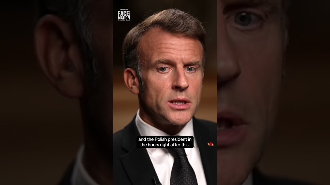 Emmanuel Macron on U.S. jets as part of NATO&rsquo;s response to Russia&rsquo;s recent incursions #shorts