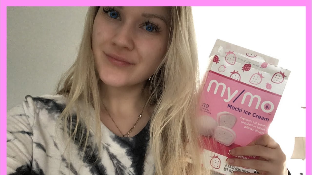 ASMR SUOMI | Eating Mochi Ice Cream 🍓 | Eating sounds, mouth sounds, whispering..