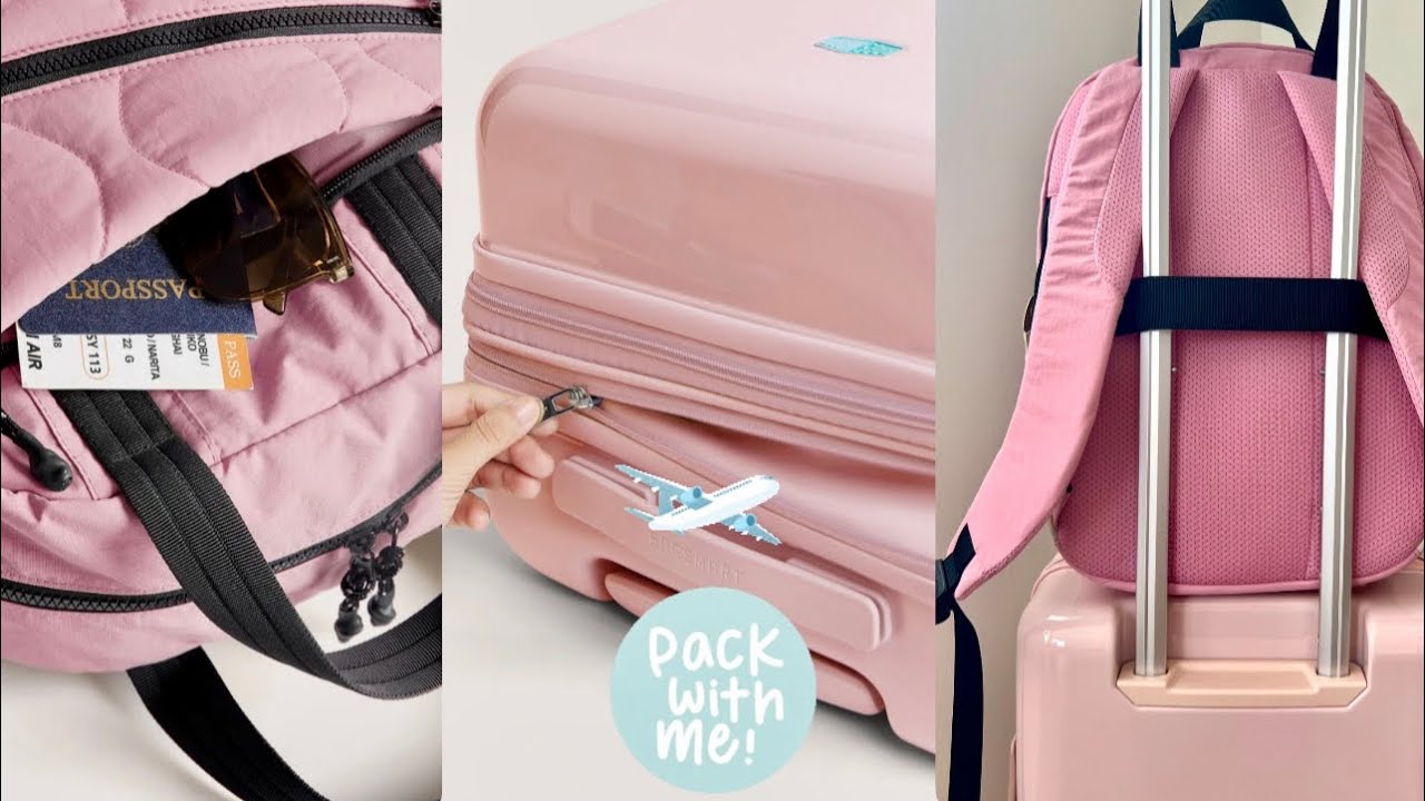 PACK WITH ME ✈️ BAGSMART carryon luggage + backpack