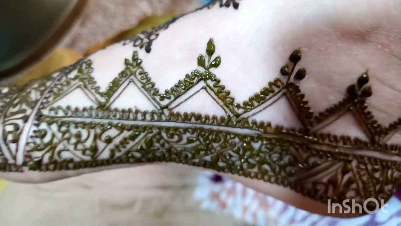 احسن نقش فاسي عامر للعرائس والمناسبات على الرجلين🥰🌿🌿سهل للمبتدئات بخطوات بسيطة