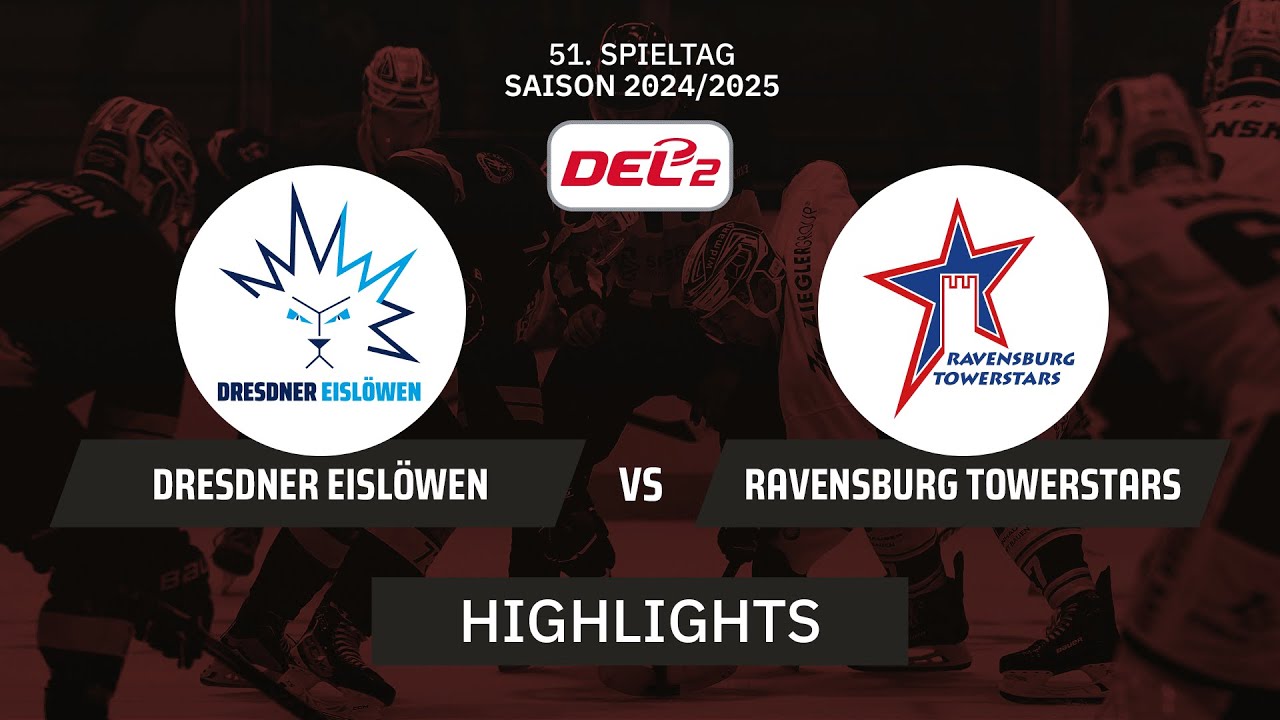 DEL2: Dresdner Eislöwen vs. Ravensburg Towerstars I Highlights - 51. Spieltag | SDTV Eishockey