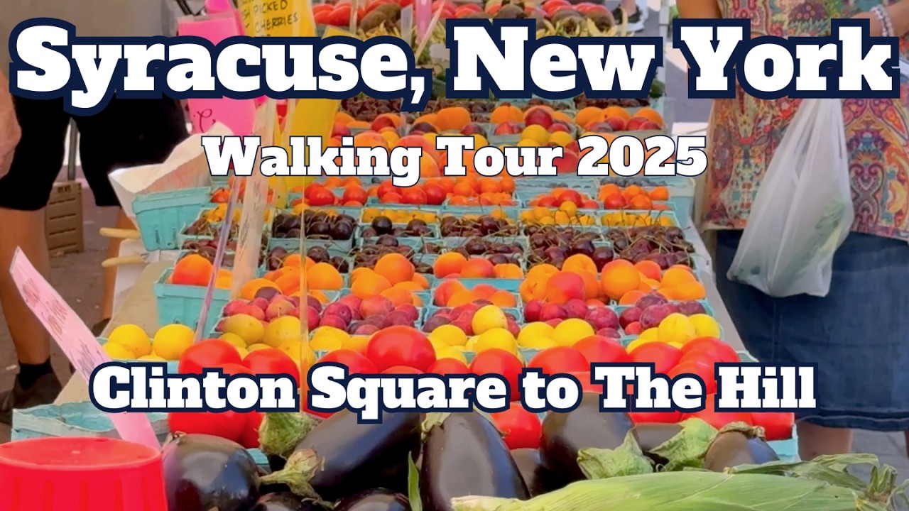 [4K]  Walking in Syracuse, New York  |  Clinton Square to Manny's on Marshall Street  |  Summer 2025