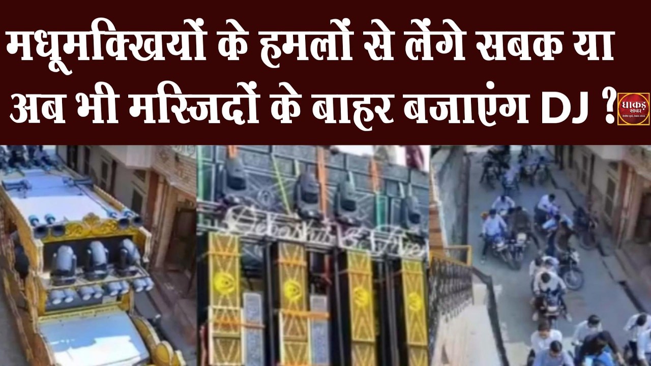 DJ की धुन से भड़की मधुमक्खियां , बारात पर हमला