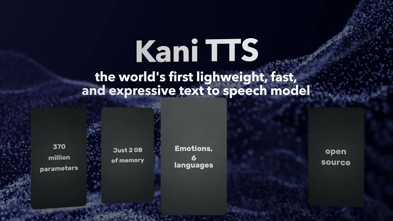 Introduction Kani TTS - the world's first lightweight, fast and expressive text to speech model
