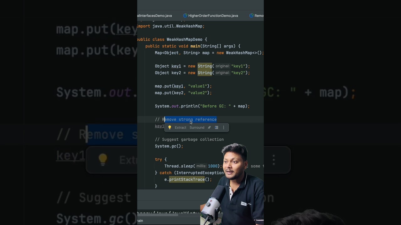 WeakHashMap In Java #java  #coding #programming