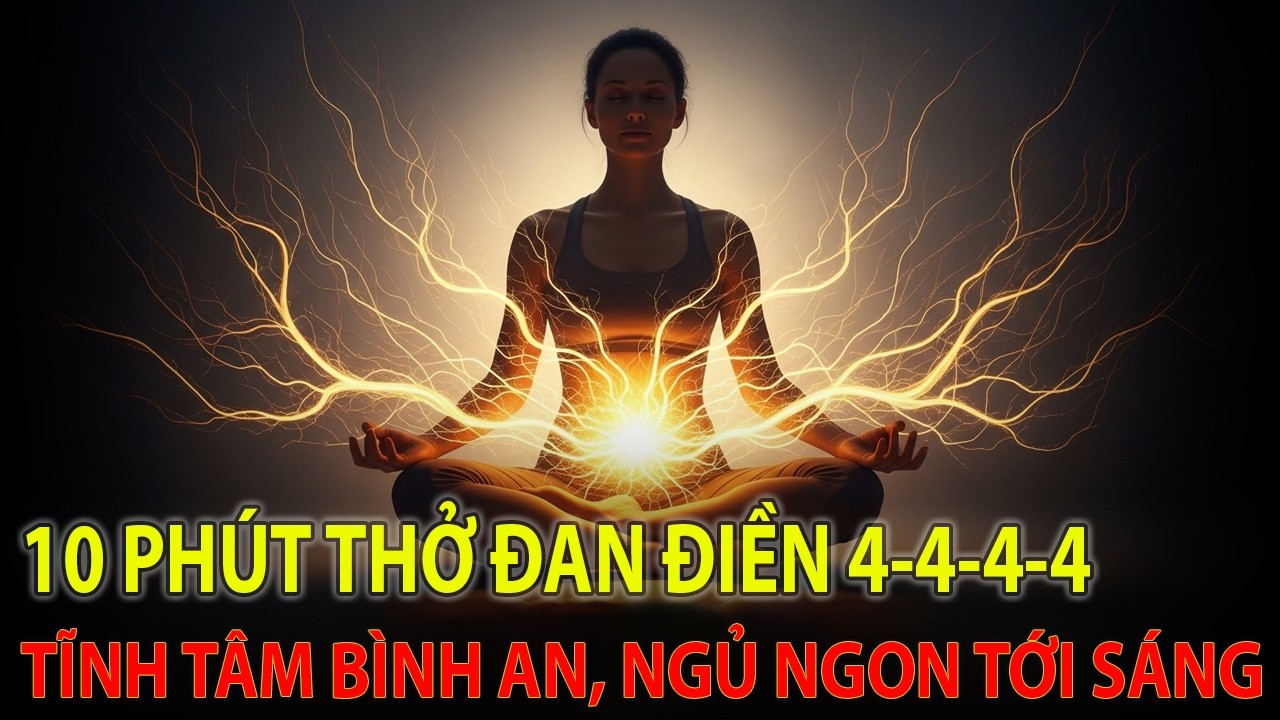 10 Phút Thở Đan Điền 4-4-4-4 | Tĩnh Tâm Bình An, Đặt Lưng Ngủ Sâu Tới Sáng