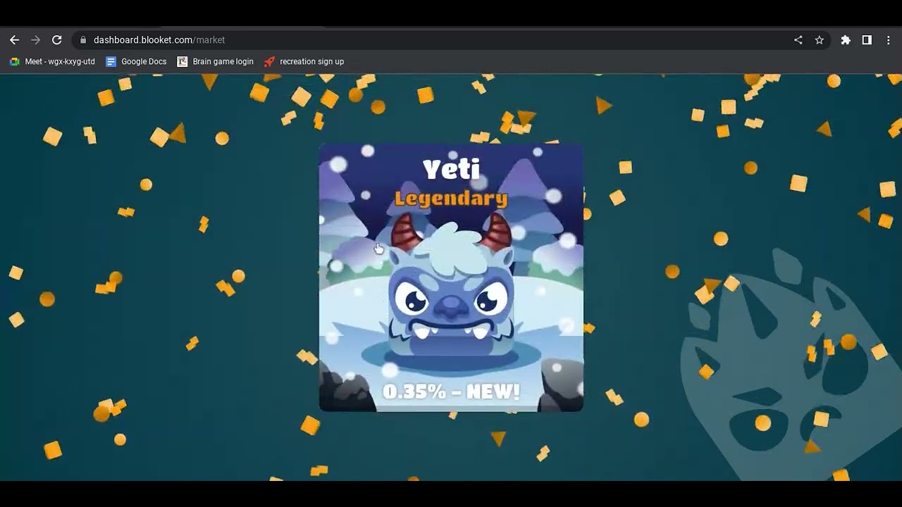 Blooket new Ice monster pack ( I got the legendary !!)