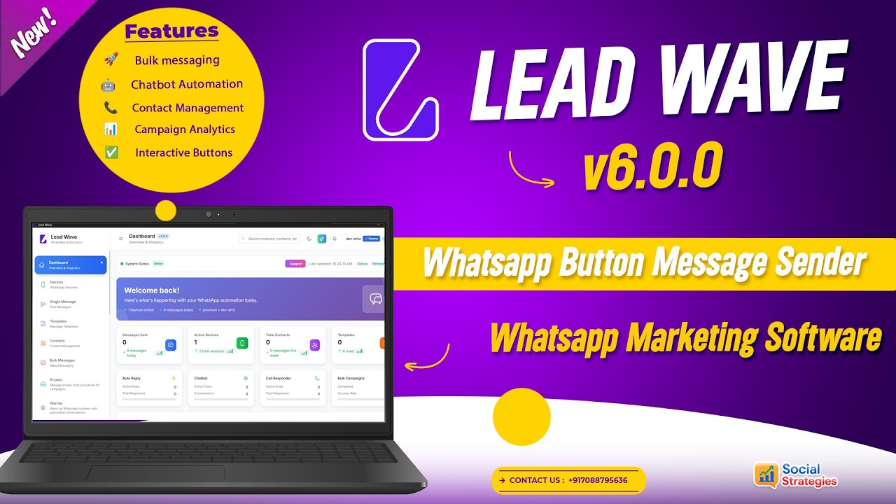 LeadWave v6.0.0 Tutorial | How To Send Bulk WhatsApp Messages With Buttons & Polls