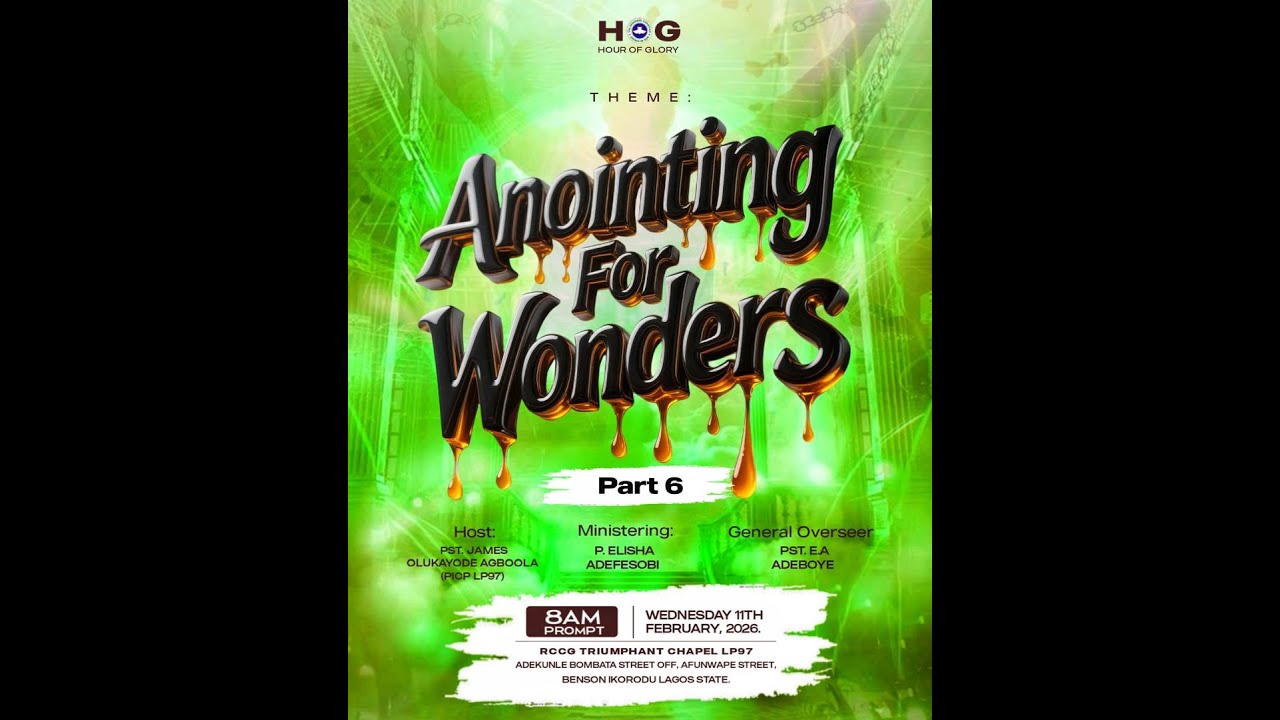 Hour of Glory Service | Anointing for Wonders- Part 6