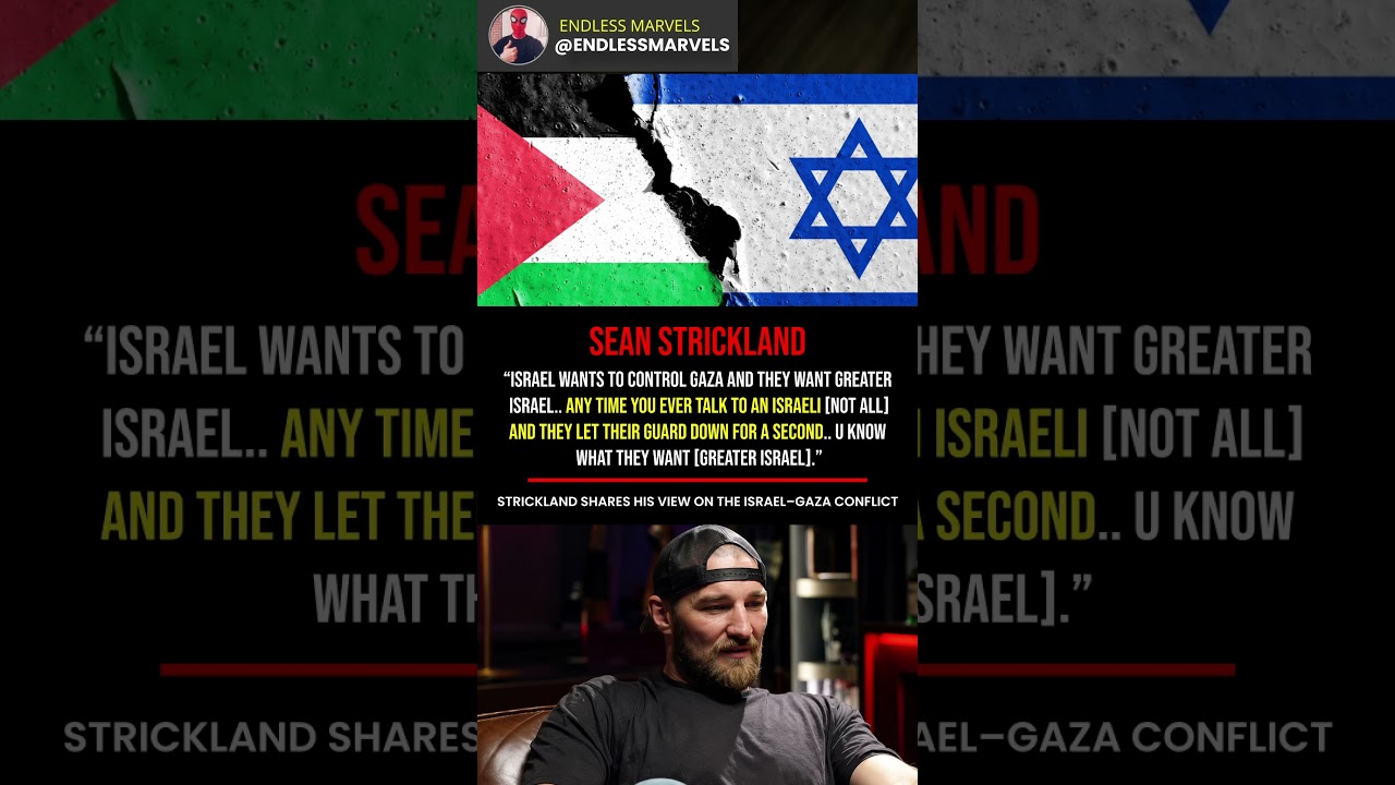 Sean Strickland Shares His Views on the Israel&ndash;Gaza Conflict 🔥 #ufc